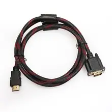 EastVita 1,5 м HDMI в 15 Pin VGA конвертер адаптер HDMI папа-папа 15 Pin VGA кабель нейлоновый плетеный кабель для HDTV компьютера