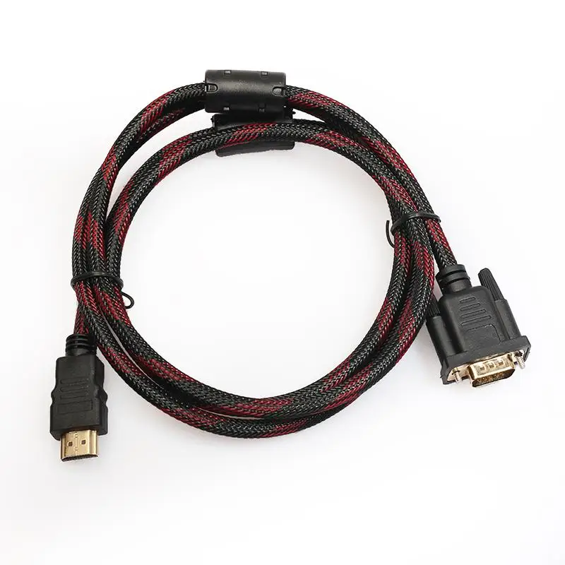 

EastVita 1.5M HDMI to 15 Pin VGA Converter Adapter HDMI Male to Male 15 Pin VGA Cable Nylon Braided Cable for HDTV Computer