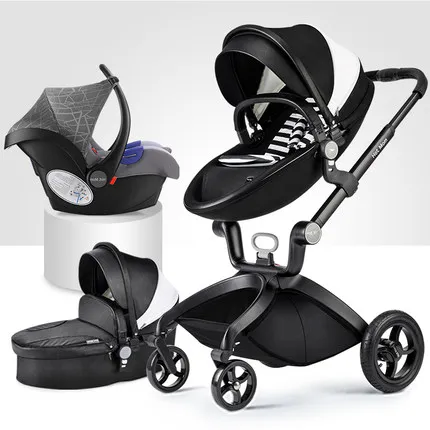 bruin kinderwagen
