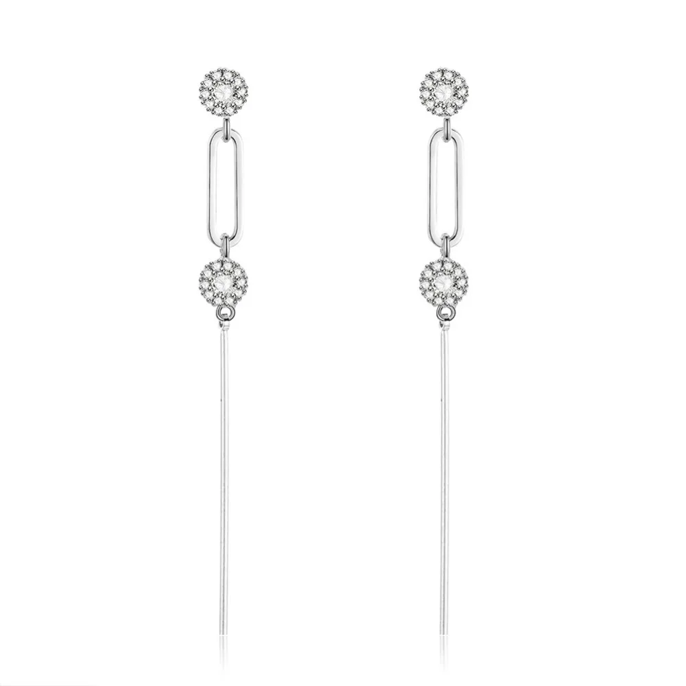 

Transmit love Earrings for woman Creative style paper clip long earrings fashion round square earrings Valentine Party Jewelry