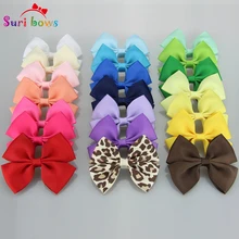 

On Sale 1 Set New Fashion Lovely Print Solid Dot Animal Bowknots Headwear For Baby Girls Polyester Headpins Children FS022