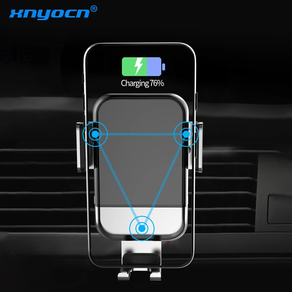 Qi Wireless Fast Charger Bracket Smart Automatic Induction Stand Car Air Vent Phone Holder For iPhone XS XR X 8 Samsung S9 S8+ Qi Wireless Fast Charger Bracket Smart Automatic Induction Stand Car Air Vent Phone Holder For iPhone XS XR X 8 Samsung S9 S8+