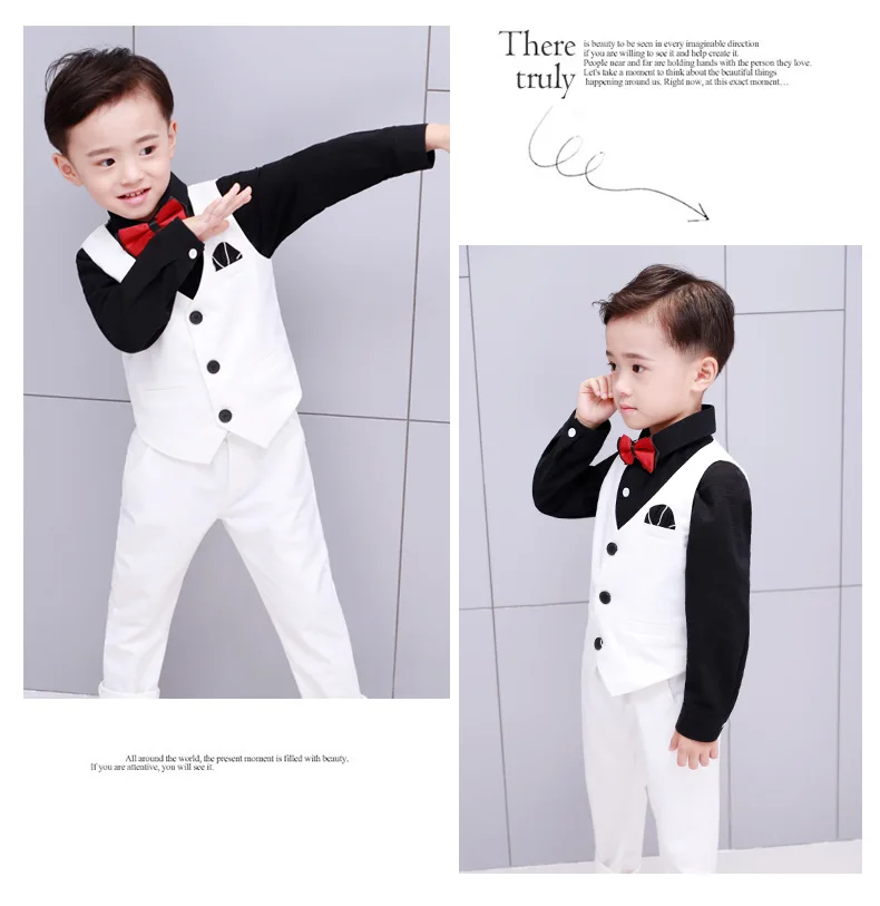 Boys Fashion Short Suits Vest Pants Set Kids Slim Fit 2pcs Suit Set For Boys Formal Classic Costume Wedding Birthday Party Suit