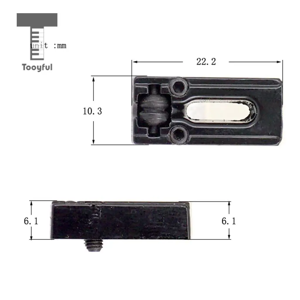 Tooyful 6Pcs Vintage Roller Saddle Guitar Bridge String Saddles for Electric Guitar Bridge Parts