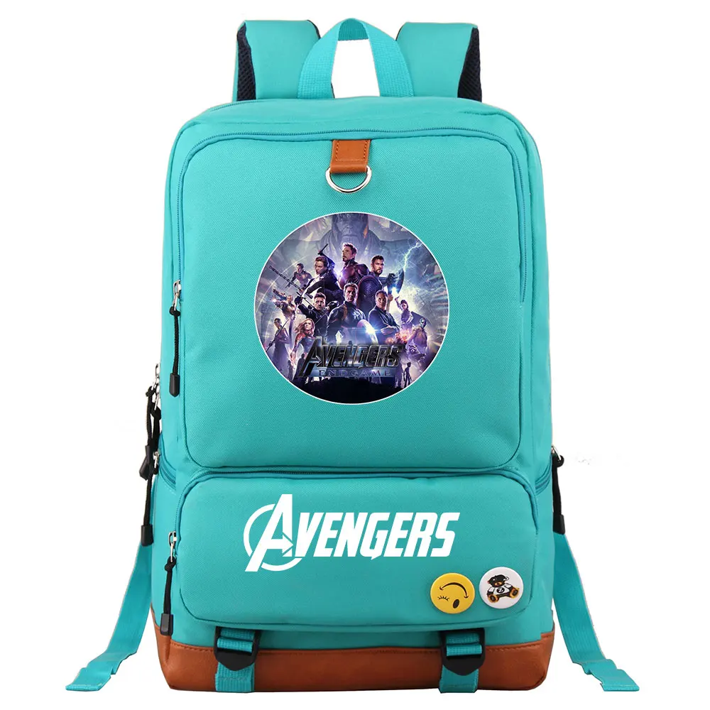 Супергерой танос Мстители эндгейм мальчик девочка школьная сумка женский рюкзак подростковый лоскутный холст мужской студенческий рюкзак для ноутбука - Цвет: 23