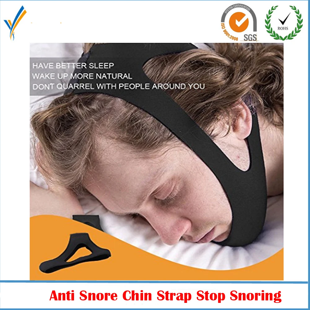 Anti Snoring Chin Strap Neoprene Snore Stop band Anti Snore Jaw Support belt