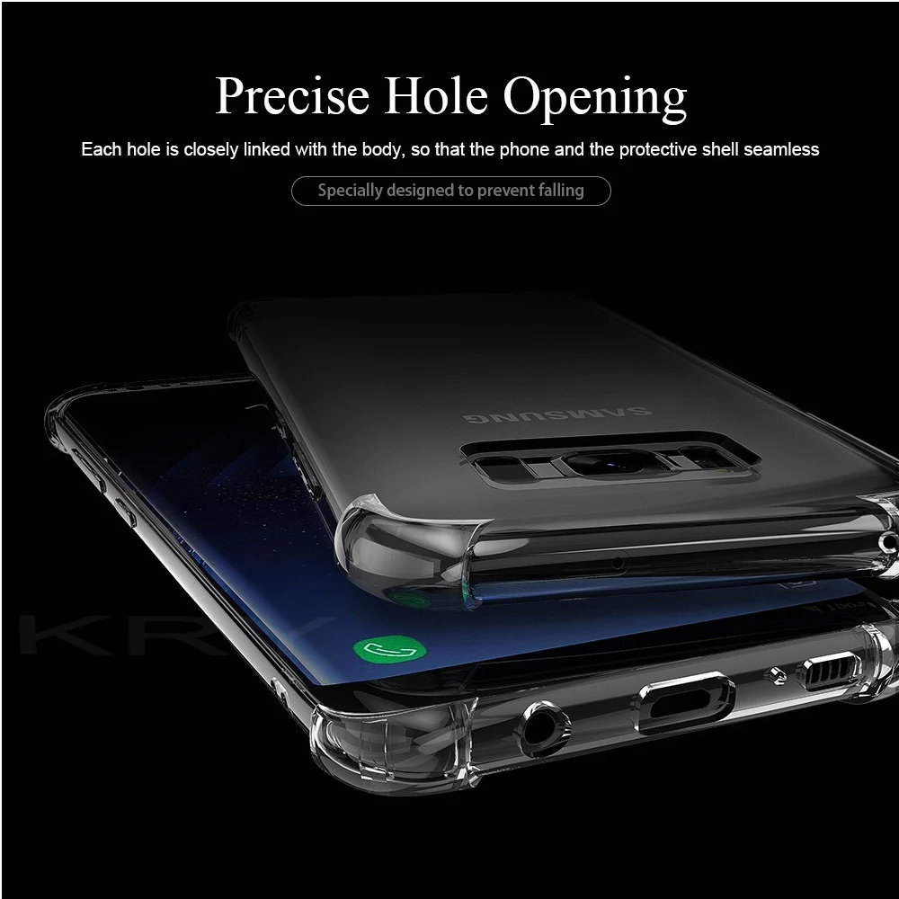 Противоударный Прозрачный чехол для телефона samsung S8 S9 S10 Plus S10e S7 edge Note 10 Plus 9 8 чехол мягкий силиконовый прочный Чехол из ТПУ