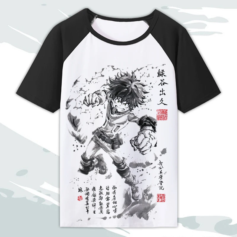 Футболка Boku с героями аниме Моя геройская академия футболка izuku midoriya для мужчин и