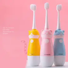 1 Набор USB умная Детская электрическая зубная щетка милый Кот детская звуковая зубная щетка Ультра звуковая зубная щетка с 3 головками