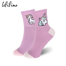 LeFifino/корейские милые хлопковые носки с объемными животными для женщин летние милые носки с единорогами ярких цветов для девочек Le61118