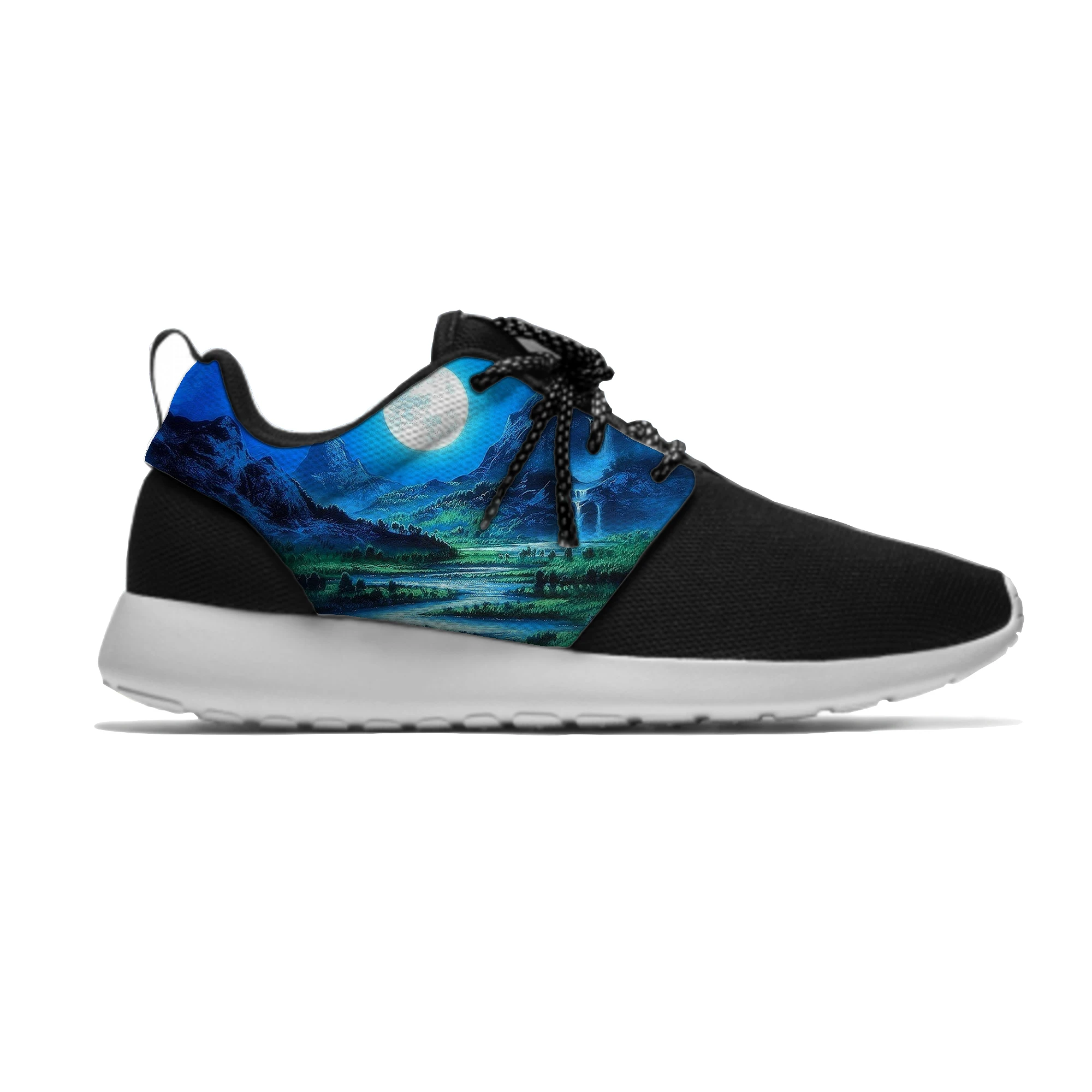 

Hand Printed 3D Landscape Painting Men's/Women's Fashion Shoes Lightweight Running Sport Meshy Shoes Breathable Casual Sneakers