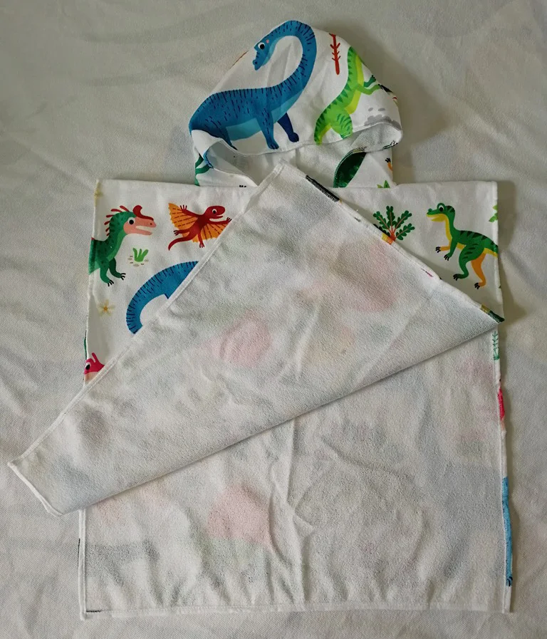 Новинка, подарок милые динозавры T-Rex в парк развлечений из микрофибры для малышей и детей постарше, Детская куртка с капюшоном, Полотенца бассейн для ванной пляжные пончо Полотенца накидка