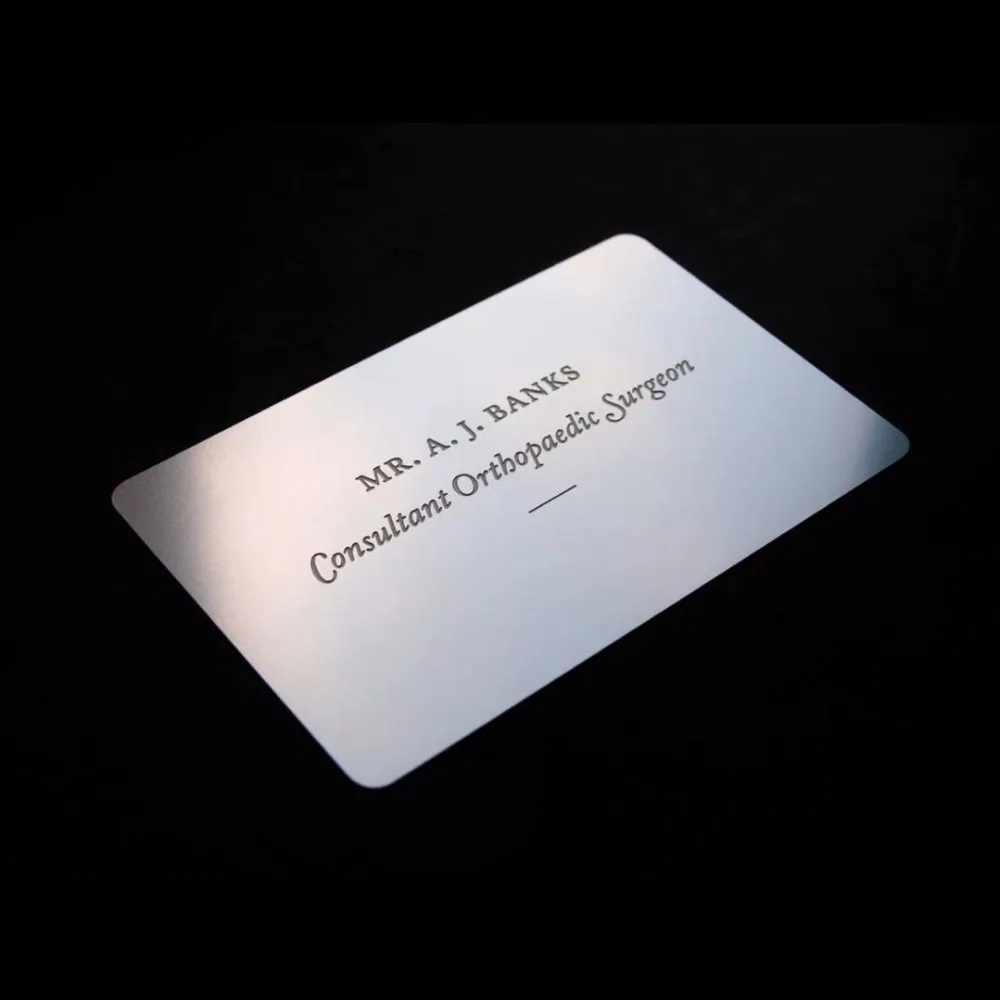 

100pcs/lot Personlized stainless steel/metal business card mirror finish with free shipping by DHL express price
