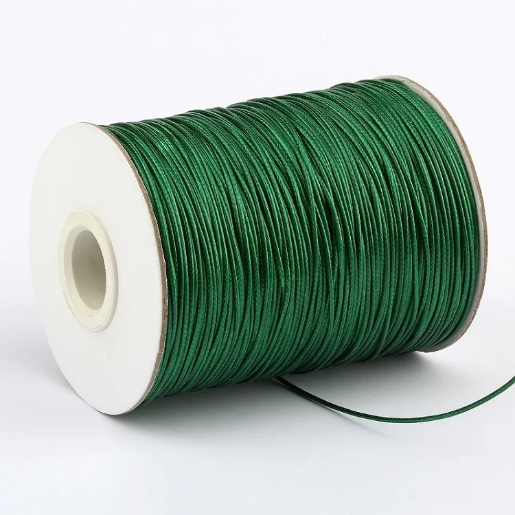 10 метров/рулон 1 мм вощеный шнур многоцветный воск хлопок шнур для DIY ювелирных изделий браслет ожерелье бусы аксессуары - Цвет: dark green