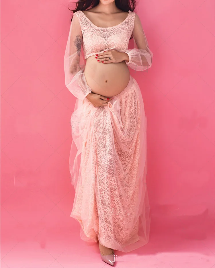 Maternity Photography Dress Plus Size Casual Lace Dresses Pregnancy Vestidos Beach Dress Photo Shoot