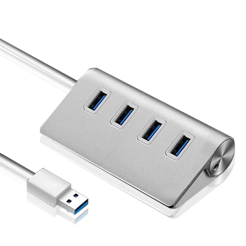 USB 3,0 концентратор Алюминиевый сплав USB разветвитель 3 концентратор 5 Гбит/с супер скорость 4 несколько портов 3,0 USB концентратор для ПК Компьютерные аксессуары ноутбук