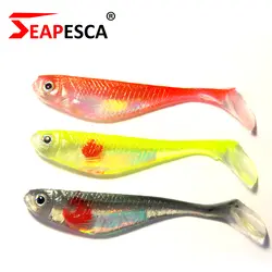 Seapesca 5 шт./лот яркие Шад червь мягкий прикорм рыболовства 80 мм 5 г искусственного 3D реалистичные глаза воблеры джиг-головки рыболовные