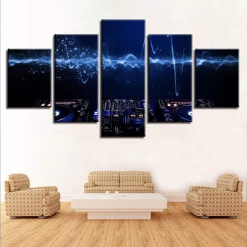 

Wall Art Poster Modular Picture Canvas Painting Framework 5 Panel Table De Mixage Dj Modern Living Room Decorative Artwork