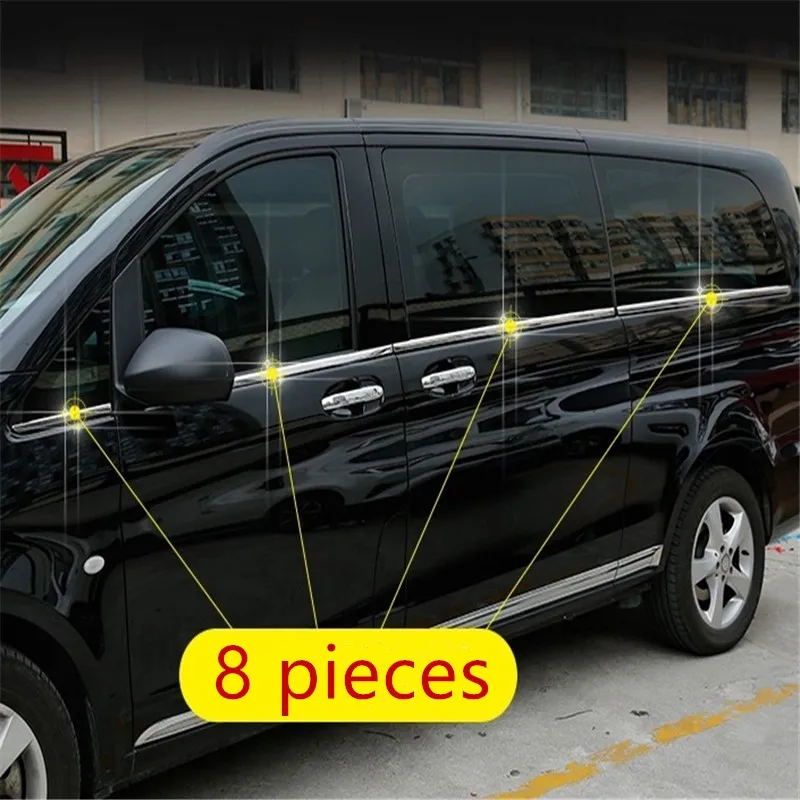 

WELKINRY for Mercedes Benz V-CLASS V CLASS V250 V260 V220 W447 2014 2015 2016 2017 stainless steel car window frame lower trim