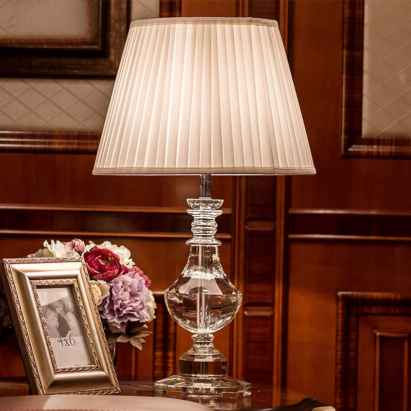 Роскошная Хрустальная настольная лампа, прикроватные лампы для спальни, гостиной, декоративный Ночной светильник, светильник для спальни s Lamparas De Mesa