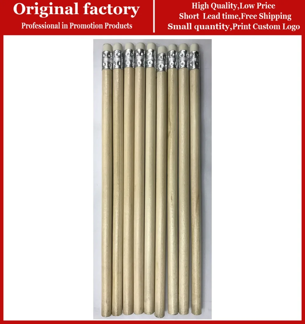 

Cheap bulk natural wooden golf pencil with eraser natural wood pencils custom pencil in stock