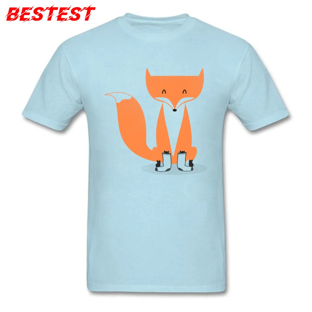 Tops & Tees A Fox With Socks Father Day Short Sleeve Pure Cotton Round Neck Men's T-shirts Printed Tops T Shirt Oversized A Fox With Socks light