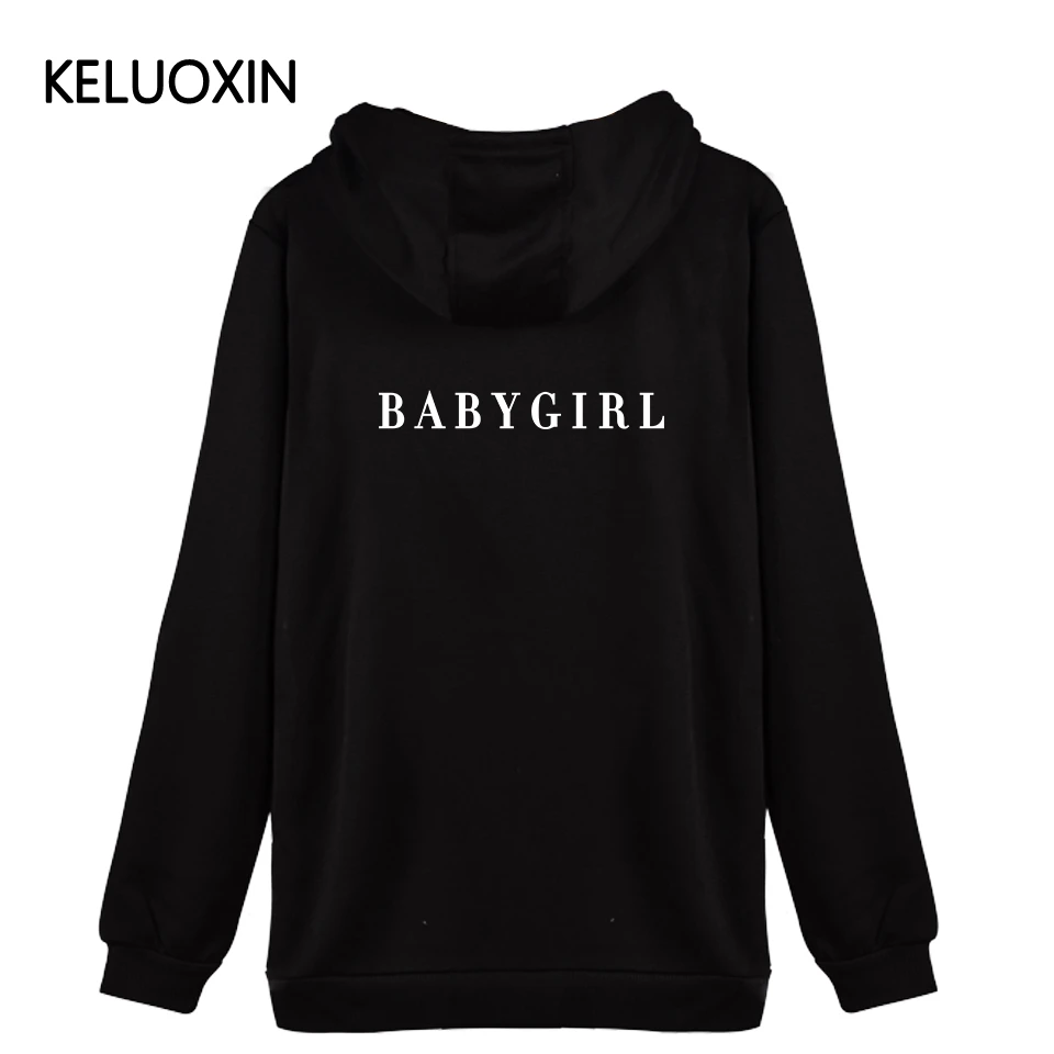 Zip-up BABYGIRL Fleece Hooded Hoodies Women Plus Size xxxxl Sweatshirt Streetwear Hoody Brand Clothing Black White Gray Moletom