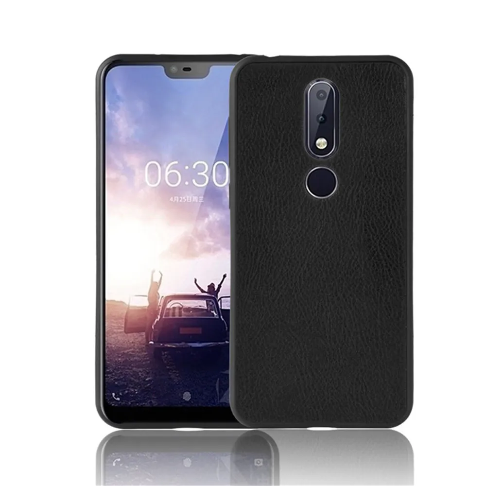 

For Nokia 6.1 Case For Nokia6.1 Plus Luxury Full Soft Silicone PU Leather Back Cover Case For Nokia 6.1 6.1Plus Phone Cases