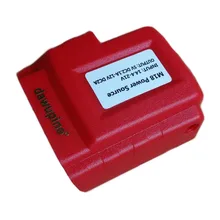 Dawupine USB Мощность разъем для Милуоки 18 V Батарея M18 2Ah 3Ah 4.5Ah 5Ah 6Ah зарядного устройства USB адаптер