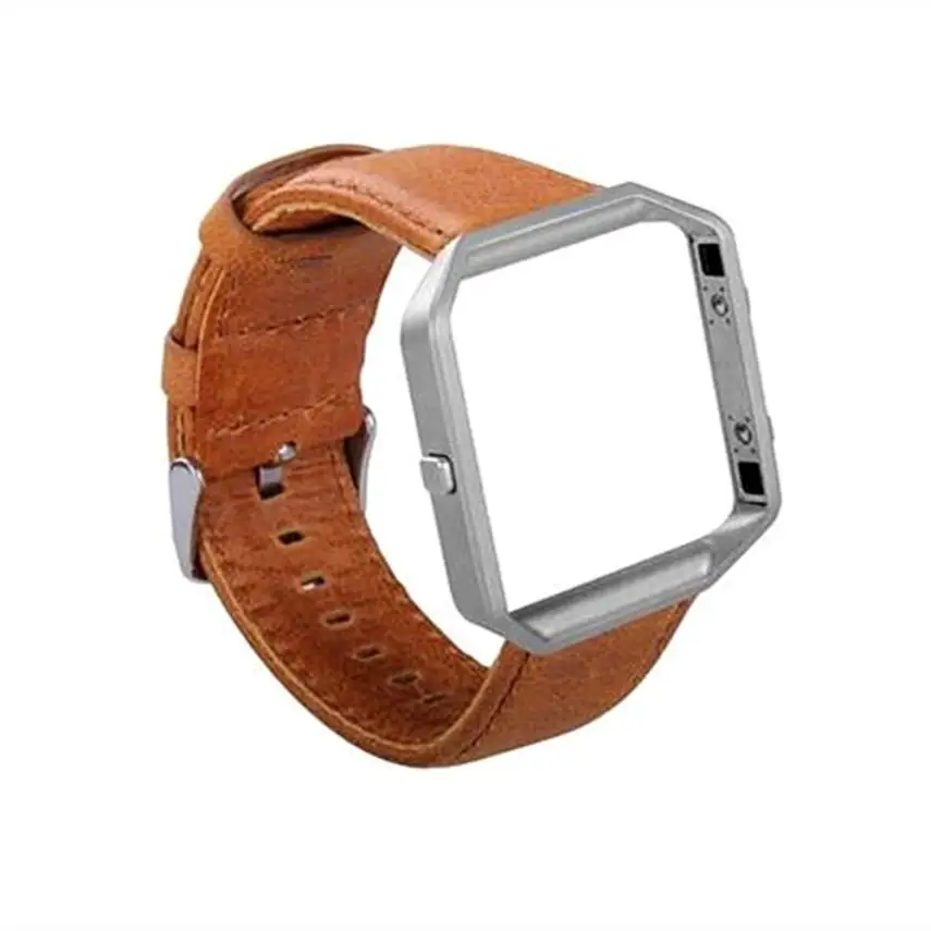 Luxury Leather Watch Band Wrist Strap+ Metal Frame For Blaze Smart Watch Z1109 DROPSHIP