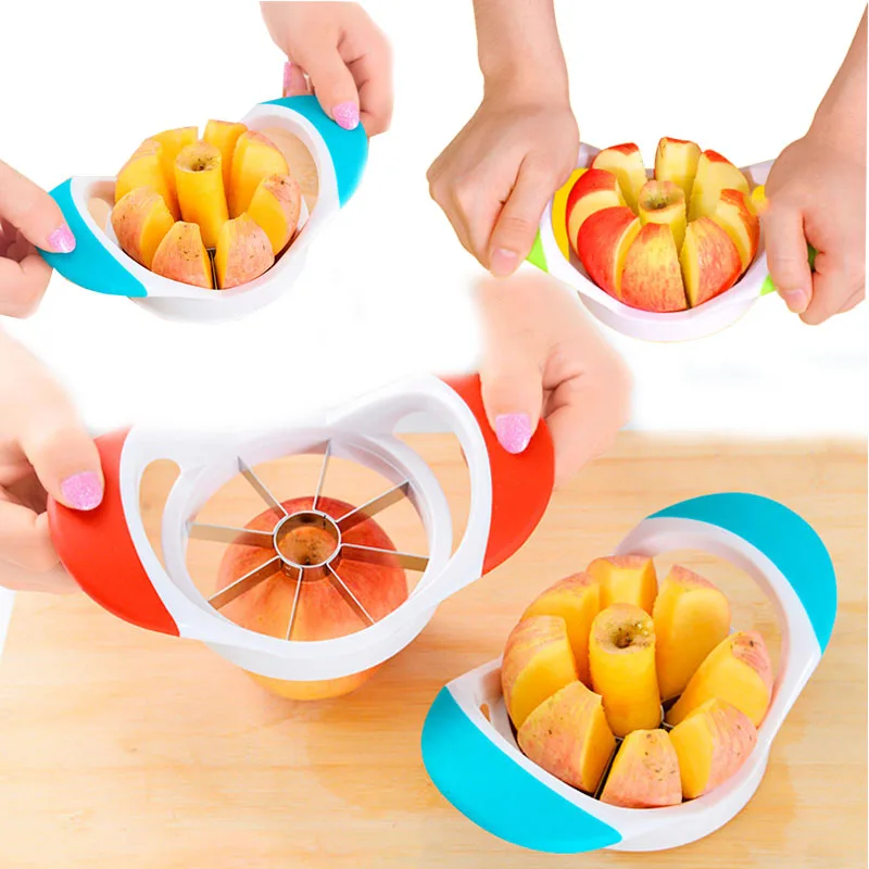 

Top Grade Eco-friendly 1PC 3Colors Vegetable Tools Multi-function Stainless Steel Kitchen Accessories Fruit Seeder Apple Slicer
