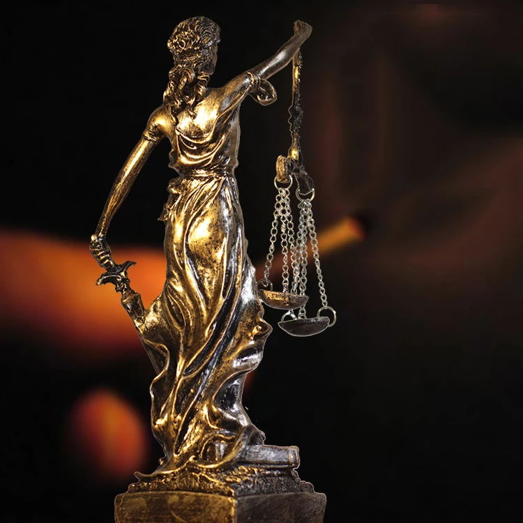 Aqumotic Greece Justitia Justice Fair богиня Ретро Ремесло аксессуары для дома украшения Европейский Креативный ретро кафе скульптура