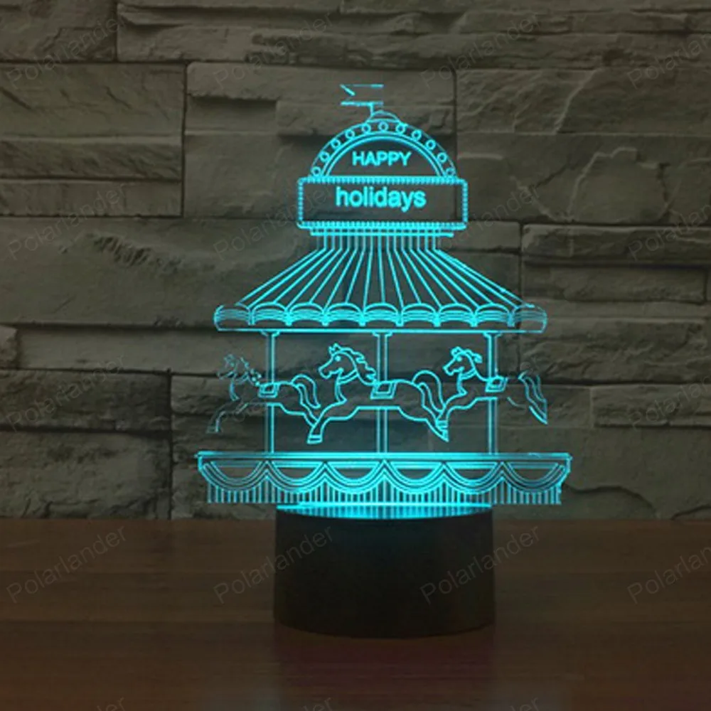 3D illusion LED Table Night Light USB Cable Battery Operated Desk Lamp