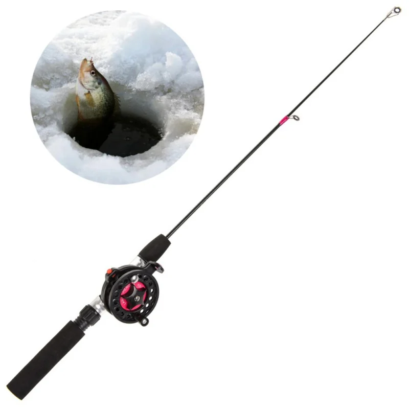 Рыболовная удочка, приманка, спиннинг, ультра-короткая телескопическая удочка для подледной рыбалки, черная ручка EVA
