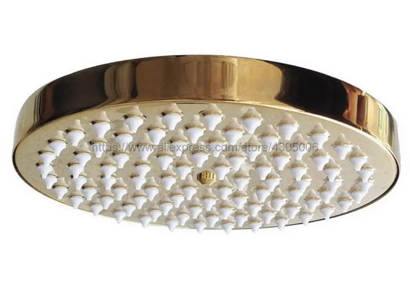 

Luxury Gold Brass Bathroom Shower Head Round Rainfall Shower Head Bathroom Accessory Bsh043