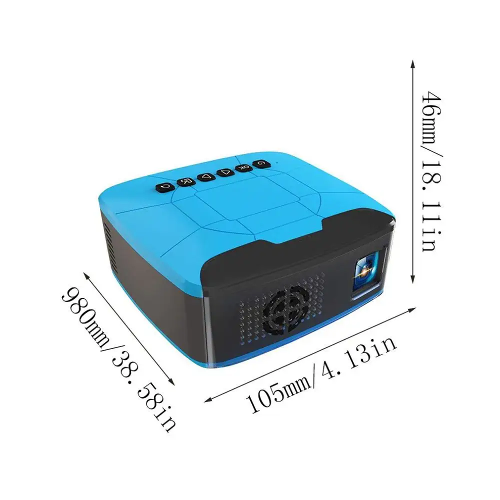 U20 البسيطة المحمولة العارض USB HDMI جهاز إسقاط السينما المنزلية دعم TF بطاقة المسرح المنزلي الوسائط المتعددة الترفيه