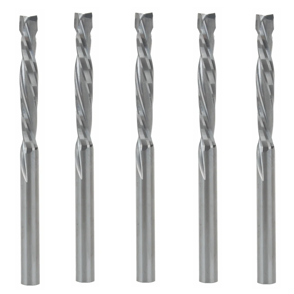 5PCS UP &DOWN Cut 3.175x17mm Two Flutes Spiral Carbide Mill Tool Cutters for CNC 