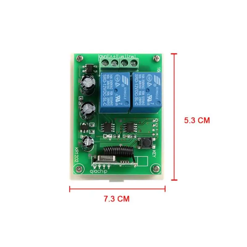 433 МГц DC 12 В 2CH универсальное беспроводное РЧ реле пульт дистанционного управления релейный модуль приемника РЧ 433 МГц пульт дистанционного управления s передатчик