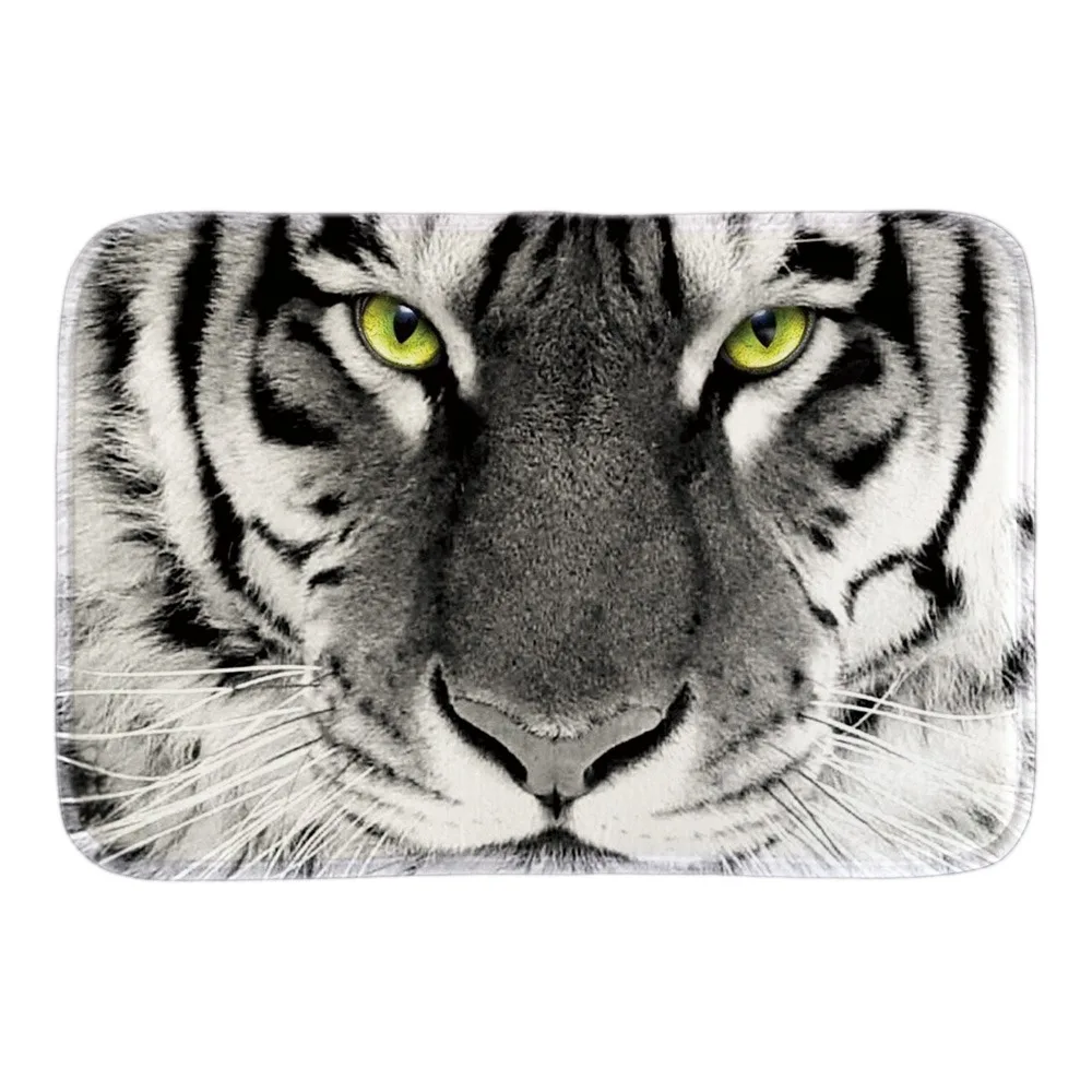 The White Tiger Decor Doormat Cute Rubber Animals Door Mats Soft