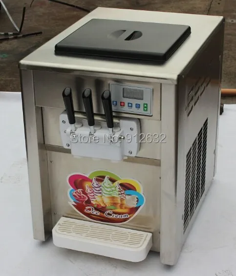 

18L 3 flavour Stainless steel table ice cream making machine, Soft ice cream making machine