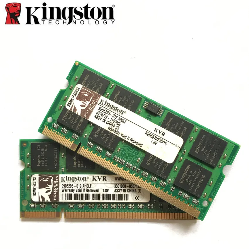 Используется Kingston 1 Гб 2 Гб 667 МГц SODIMM DDR2 память для ноутбука 1 г 2 г 667 МГц модуль для ноутбука SODIMM RAM