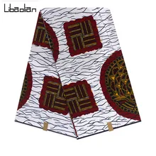 Последние белые африканские ткани высокого качества Печатный воск ткани хлопок восковые принты гарантировано Анкара для лоскутное платье F94-30