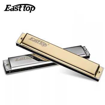 

Easttop Tremolo 24 Holes Harmonica Professional Mouth Organ harp Instrumentos Key C ABS Comb Musical Instruments East Top T2403