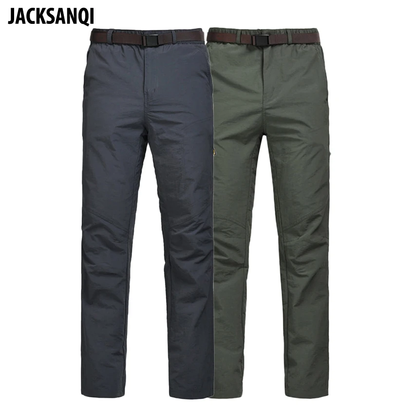 JACKSANQI hombres Verano de secado rápido pantalones hombres Softshell al aire libre transpirable senderismo Trekking pesca Camping pantalones masculinos RA078 JACKSANQI hombres Verano de secado rápido pantalones hombres Softshell al aire libre transpirable senderismo Trekking pesca Camping pantalones masculinos RA078
