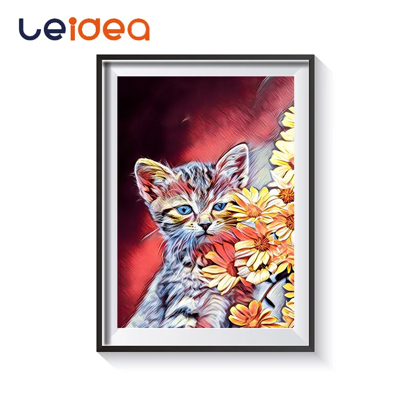 

Painting By Numbers Cat Flower Animals DIY Painting By Numbers Hand Painted Oil Painting For Wall Art Home Decoration