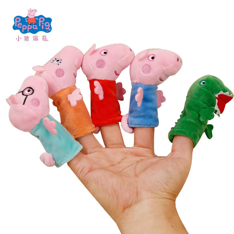 Оригинальная кукла Peppa Pig Peppa с пальцами, Джордж, Папа, мама, свинка, динозавр, милые Мультяшные плюшевые игрушки, кукла, рождественский подарок, игрушки для детей, девочек