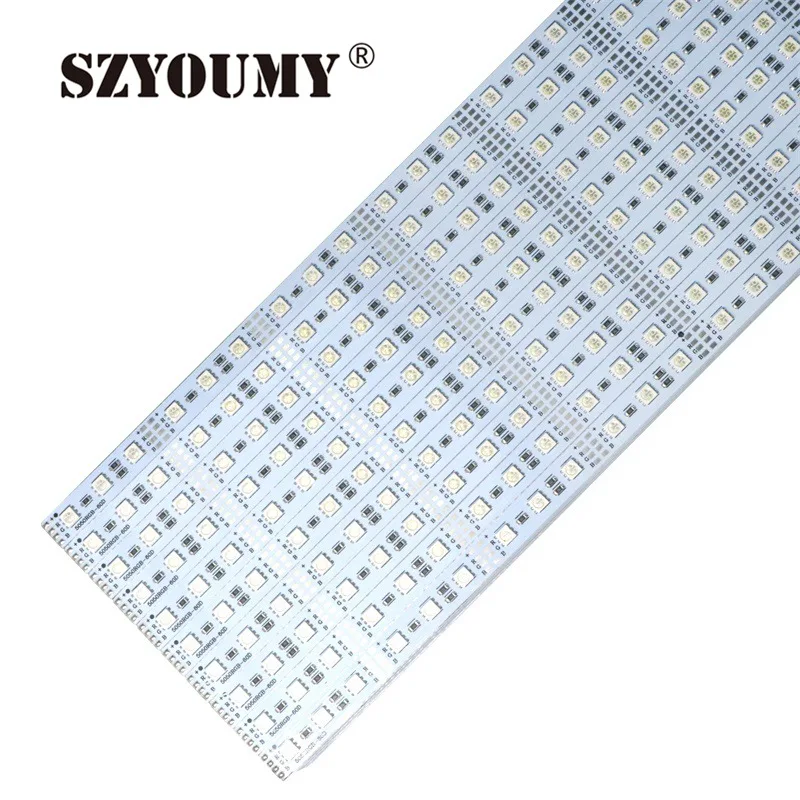 SZYOUMY 50 м/лот под светодиодные лампы для шкафа 1 м 5050 RGB 60led/M светодиодные ленты неподвижно закрепленная жесткая полоска DC12V бар света 5050 SMD