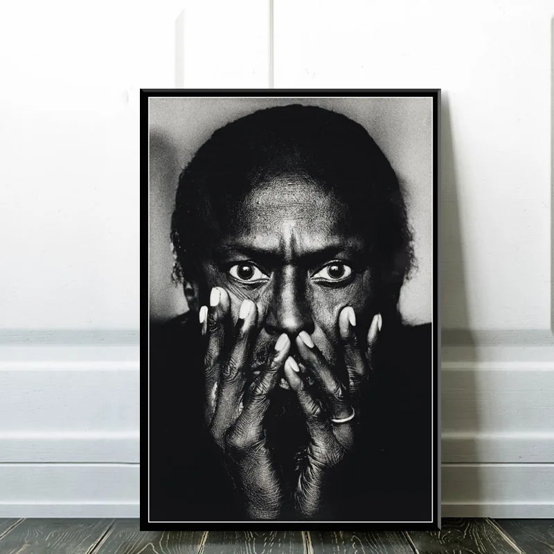 

P795 Miles Davis Blue Jazz Greatest Musician Art Painting Silk Canvas Poster Wall Home Decor