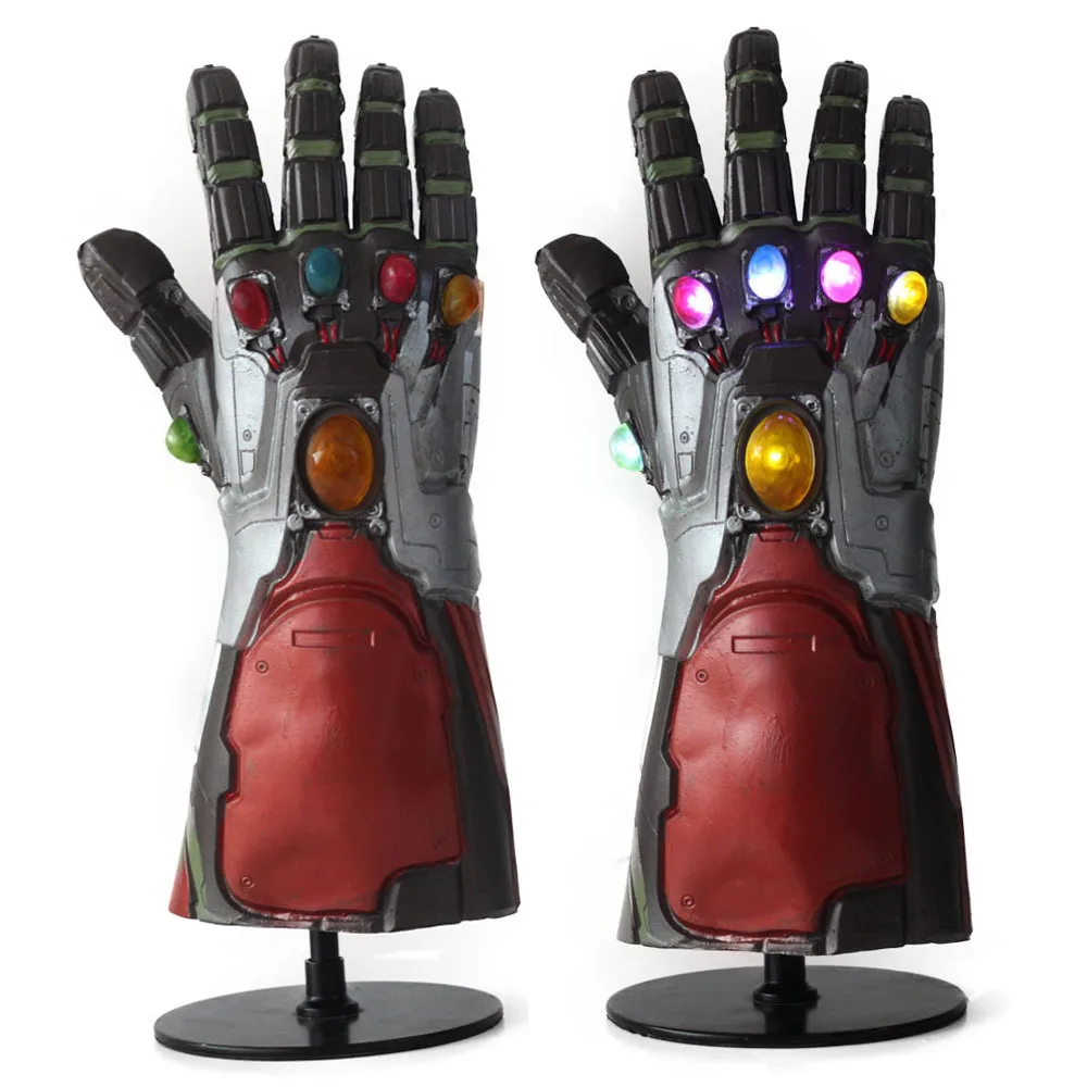 Endgame танос Железный человек Халк рукавицы косплей перчатки Аксессуары Реквизит светящийся Железный человек светодиодный