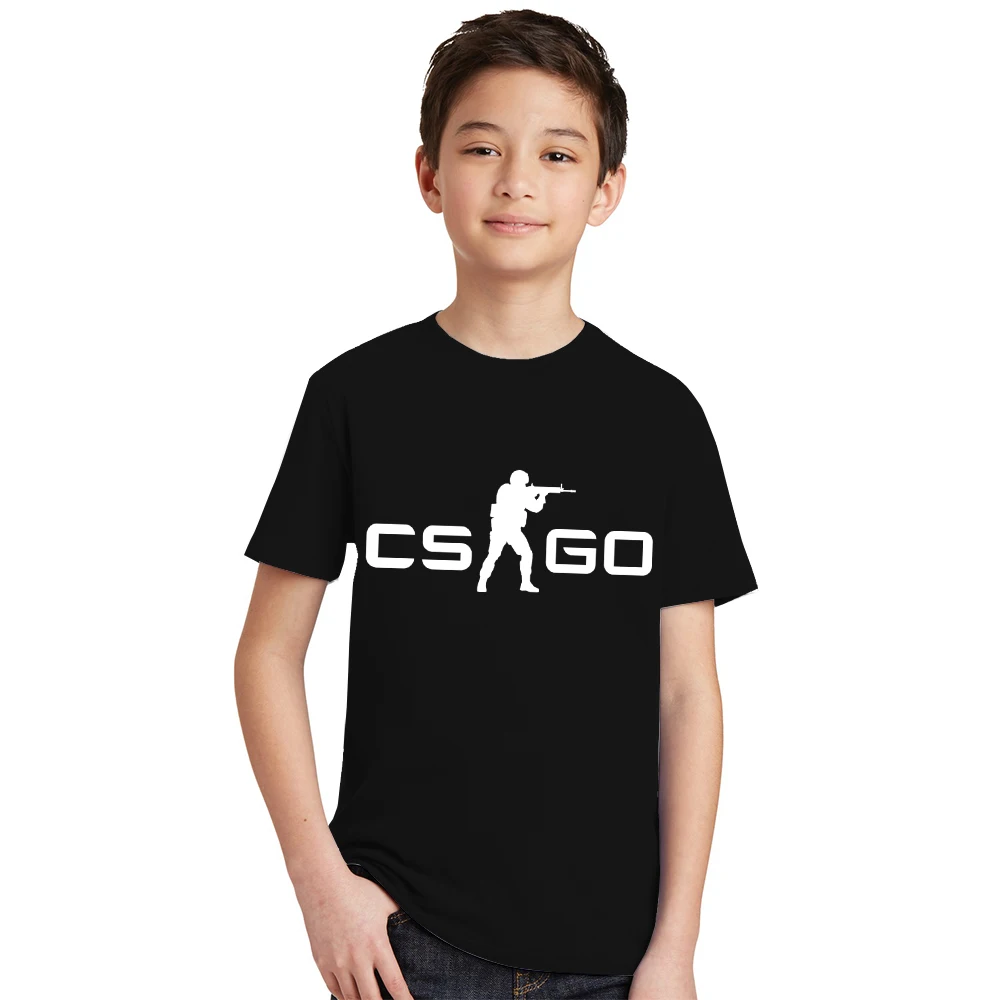 

CS GO Game T-shirt Kids Csgo Logo T Shirt Children Summer Short Sleeve Tshirt Teen Counter Strike Tees Toddler Tops Fashion